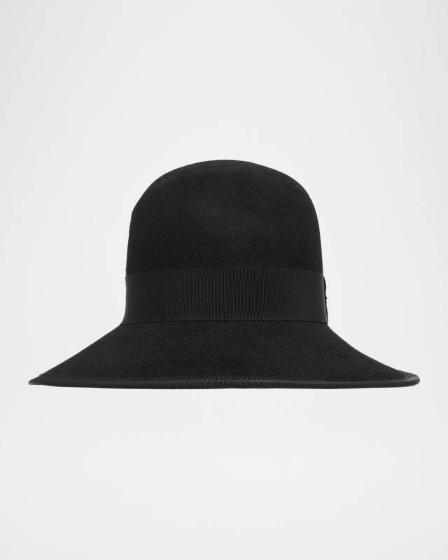 VLogo Signature Large Brim Hat in Lapin Fabri